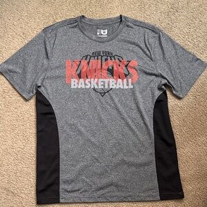 Gray and Black Knicks Basketball Men's Tee